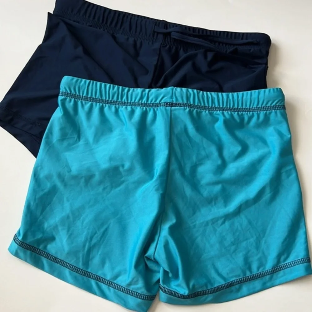 2 x H&M unlined swim short US 12 14 blue
